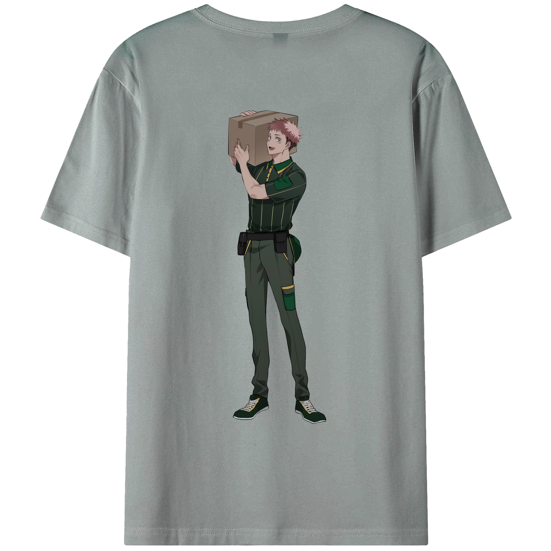（画像用） 呪術廻戦 Jujutsu Kaisen 綿100％ メンズ半袖Tシャツ（バックプリント） 通気性